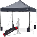 ABCCANOPY Patio Pop Up Canopy Tent 8x8 Commercial-Series (Dark Gray)