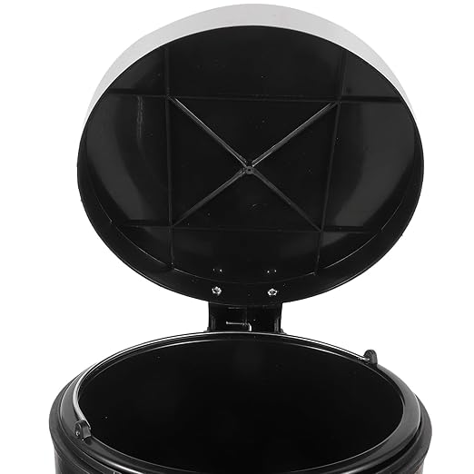 Unomor Pedal Trash Bin with Lid for Home Kitchen Bathroom Plastic Garbage Can for Waste Sorting Step Garbage Container for Office Living