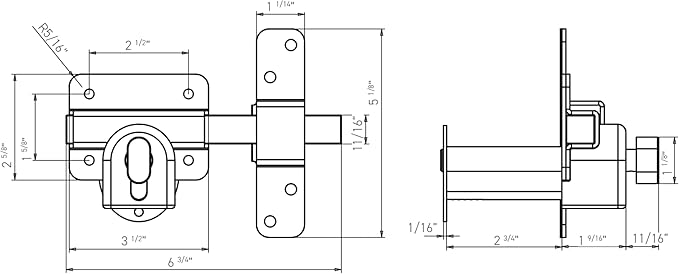 GateMate Long Throw Gate Lock 1490156, Euro Profile Keyed Alike Lock for Sheds & Gates, Keyed Outside with Thumb Turn Inside, 316 Stainless Steel, for Wooden Gates & Doors Up to 2 ¾” (70mm), 5 Keys