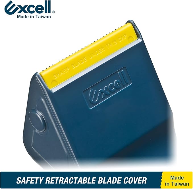Excell SH-2508TRA1 Lightweight Packaging Tape Dispenser (2"Wide): Easy-to-Handle Plastic Design. For Shipping, mailing, and Carton Sealing. Features Retractable Blade Cover for Safety. (1Gun + 1Tape)