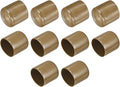 uxcell 10pcs Rubber End Caps 39mm(1 1/2") ID Vinyl Round End Cap Cover Screw Thread Protectors Light Brown