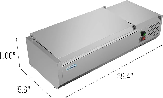 KoolMore SCDC-3P-SG Commercial-Refrigerator, 40 Inch, Silver