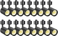 VANoopee 16-Pack 10W Dimmable LED Track Lighting Heads H Type Track Light Replacement Fixtures Bright 3000K Warm White Ceiling Spotlight for Accent Task Art, Flicker Free CRI90+ 24° 800lm Black