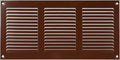 Repa Market 12x6 Inch Air Vent Cover/Brown Galvanized Steel Louvered Grill Cover with Mesh Screen/Wall or Ceiling Vent/Durable Flush Mount HVAC Register for Indoor and Outdoor Ventilation