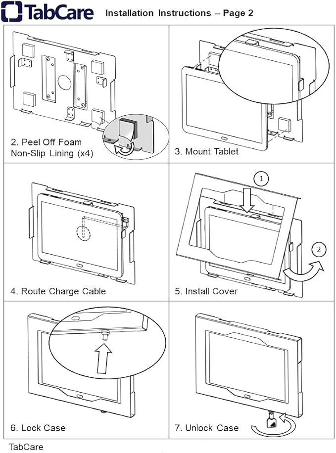TABcare Locking Anti-Theft Metal Case for Samsung Galaxy TAB 8" 8.4" Tablet for Kiosk, POS, Store, Show Display, Time Clock (TAB Pro 8.4, White)