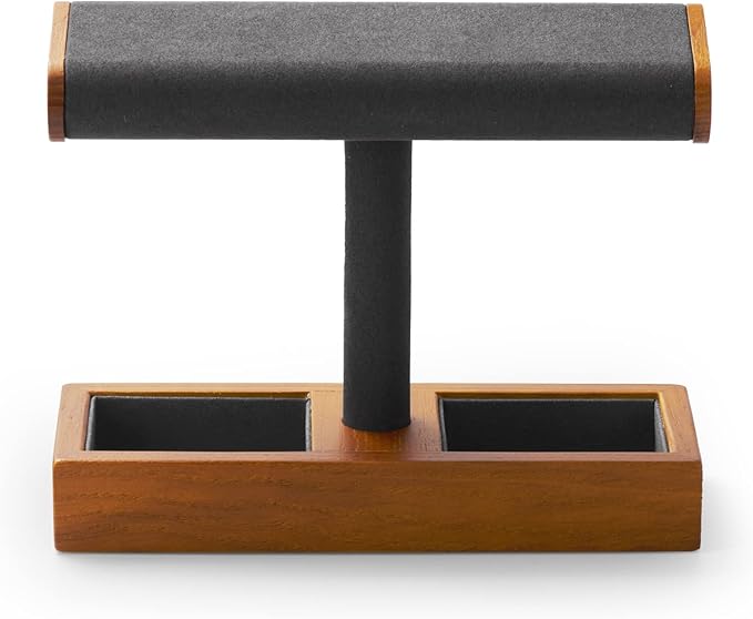 Oirlv Solid Wood Watch Display Stand T-bar Watch Stand for Men and Women Jewelry Accessory Organizer for Store and Home(SM19102)