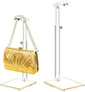 Adjustable Purse Display Stands, 2pc-9" to 16"&13"-24", Acrylic Purse Holder Stand, 8.5mm Thick Base Clear Handbag Hanging Stand for Vendor Boutique Retail Counter Display Tote Bag Clutch Jewelry