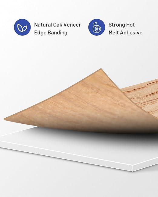 Red Oak Edge Banding 3/4 inch x 50 ft Real Wood Veneer Plywood Edge Banding Iron-on Pre-glued Veneer Edging Tape for Cabinet Repairs Furniture Restoration