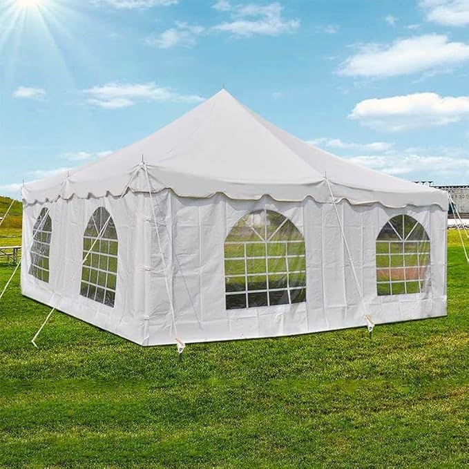 TentandTable Standard Cathedral Tent Sidewall, 7-Foot by 20-Foot, Waterproof Sidewalls for Commercial Party & Canopy Tents, UV Resistant & Removable, 14oz Translucent Vinyl, Tent Not Included
