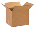 Aviditi Adjustable-Height Box, 15" L x 12" W x 12" H Multi-Depth Corrugated Carton, Kraft, Cuts Down to 10", 8", 6" Height Size, for Shipping, Packing and Moving, Save on Shipping Costs (Pack of 25)