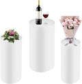 Cake Pedestal Stands for Party 3PCS Dessert Table Display Plinth Pillars White Round Cylinder Pedestal Stands for Wedding Sculpture Display Column Decoration Cube (3PCS-Cylinder-White)