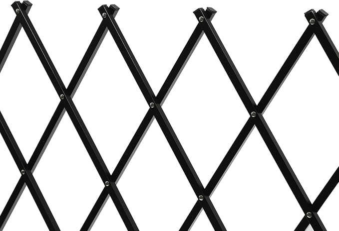 Single Folding Security Gate 4.27'Hx36.6 W Iron Accordion Security Gate Flexible Expanding Security Gate 180° Rolling Barricade Scissor Door with Padlock for Entry Security,Garage,Warehouse