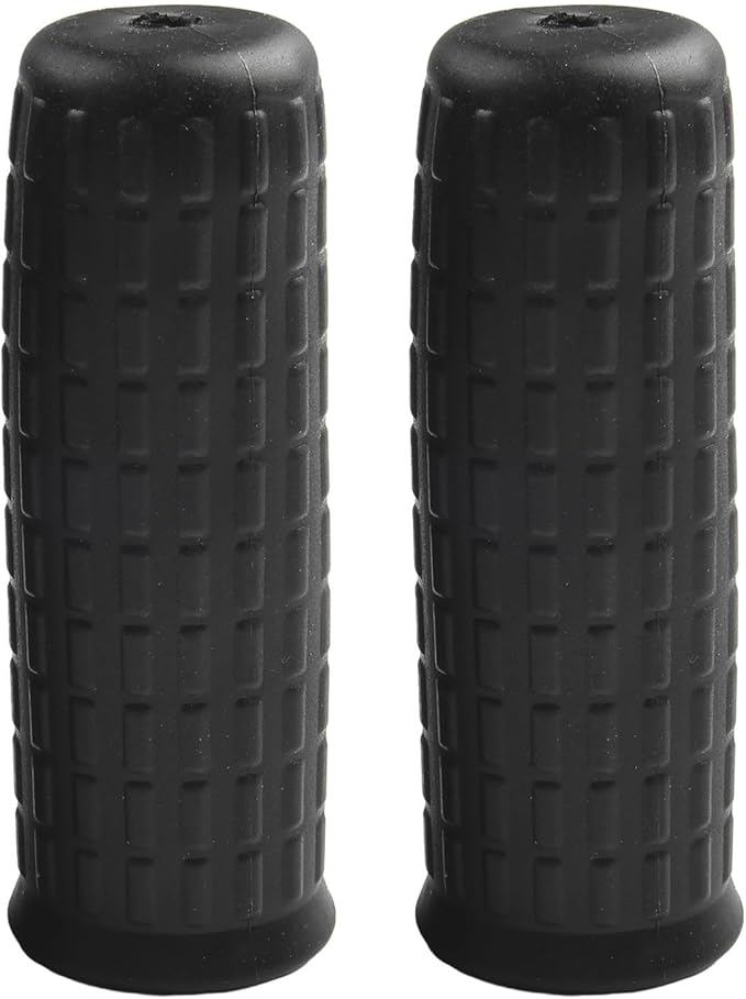2Pcs Wheelbarrow Rubber Handles Replacement, Anti-slip Handle Grip Covers Weatherproof Handles Non-Slip Round Tubes for Garden Carts(122x32mm Black)