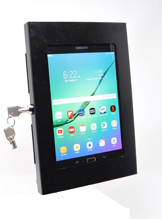 TABcare Locking Anti-Theft Metal Case for Samsung Galaxy TAB 8" 8.4" Tablet for Kiosk, POS, Store, Show Display, Time Clock (TAB A 8.0 2015 SM-T350, Black)