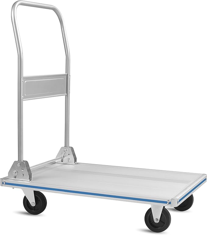 Flatbed Cart Aluminum Foldable Platform Cart 440lbs Capacity(29" Lx19 W)