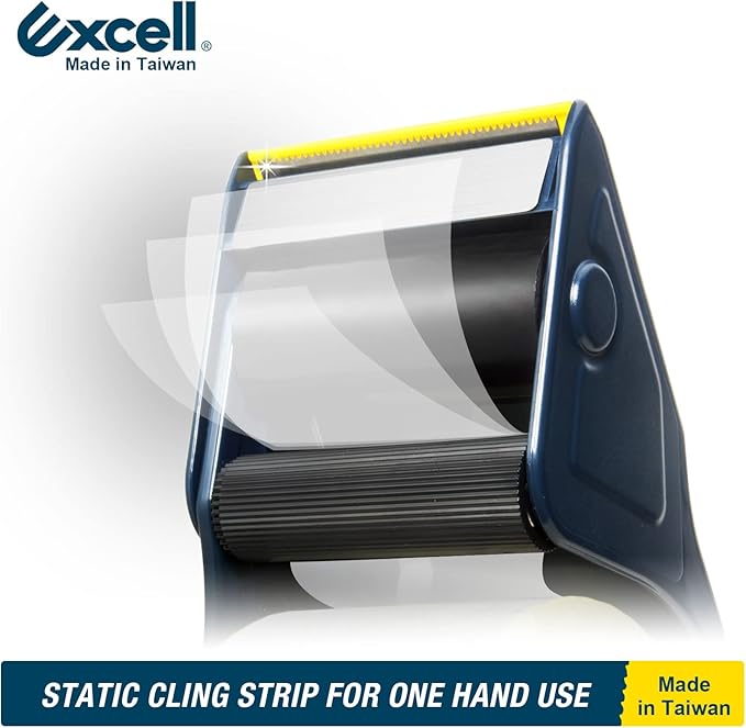Excell SH-2508TRA1 Lightweight Packaging Tape Dispenser (2"Wide): Easy-to-Handle Plastic Design. For Shipping, mailing, and Carton Sealing. Features Retractable Blade Cover for Safety. (1Gun + 1Tape)