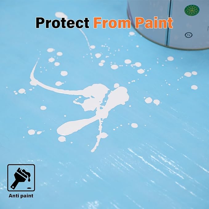 Temporary Floor Protection for Construction, Painting, Renovation, Protector Film for Hardwood Floors, Surface Carpet Protection Film, Tile&Hard Paint Protection Covers 325 sqft (39" x 100'-Sky Blue)