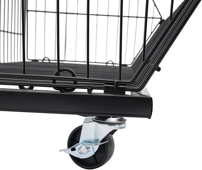 5 Tier Retail Display Rack, Rolling Storage Rack 5 Layers 35.43*16.93*53.54in Metal Display Shelf Fruit Vegetable Snack Basket Storage Supplies for Home Store Market (Black, 90*43*136cm)