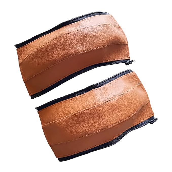 Baby Stroller Handle Protect Cover Compatible for Uppababy Vista V1 V2 Stroller, Armrest Bar Sleeve Case, Stroller Accessories, One Pair (Brown)