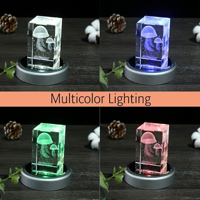 IFOLAINA LED Display Multicolor Light Base for 3D Crystal Art - Lighted Up Stand Color Changing Small LED for Glass Art