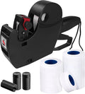 MX5500 Pricing Tag Gun with 5150 pcs Sticker Labels & Extra Inker, 8 Digits Tag Maker for Retail Shop, Grocery Store (Black)