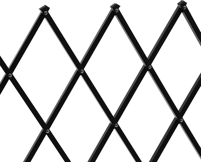 Single Folding Security Gate 4.27'H x5.45'W Iron Accordion Security Gate Flexible Expanding Security Gate 180° Rolling Barricade Scissor Door with Padlock for Entry Security, Garage, Warehouse