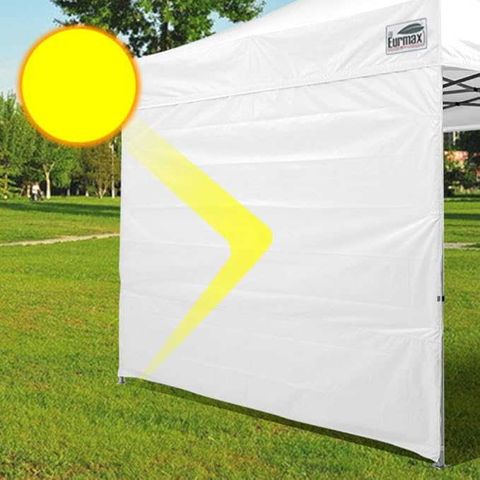 Eurmax USA Instant Canopy SunWall Tent Sidewalls for 10x10 Pop Up Canopy Tent,1 Pack Sidewall Only (Black)