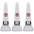 OrangeStar 3-Pack 28" No Parking Cones, Large 4-Sided Traffic Cones with Heavy Rubber Base for Parking Lot Control, Safety, Driveway | Indoor Outdoor Use