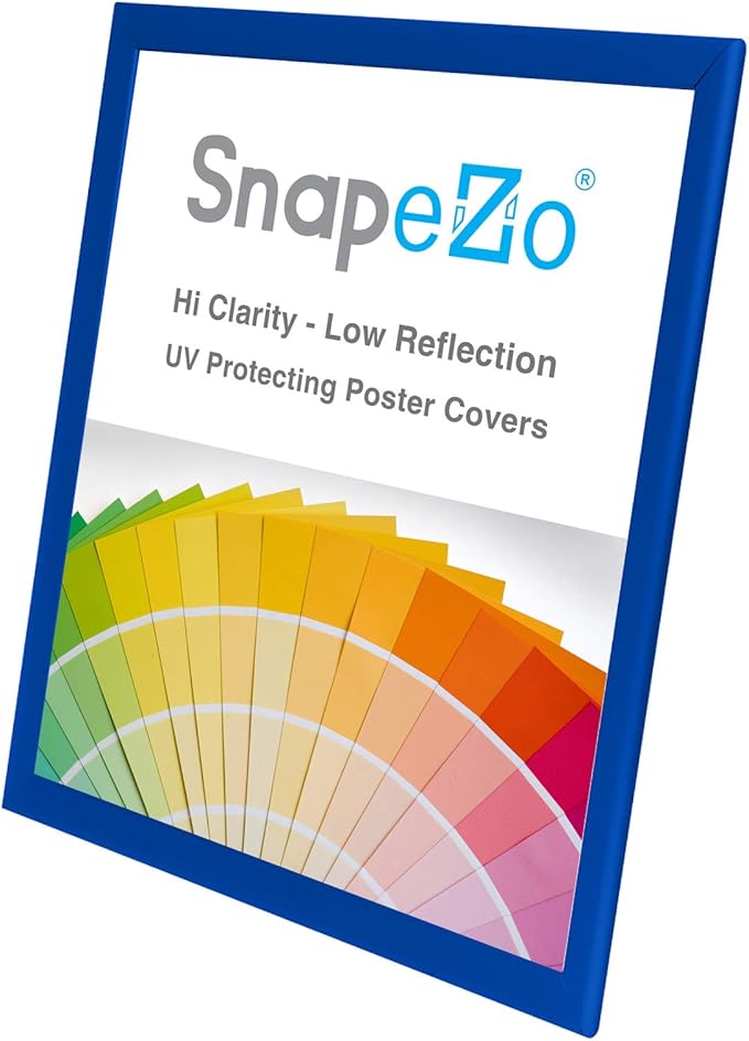 SnapeZo Photo Frame 16x20, Blue, 1.25 Inch Aluminum Profile, Front-Loading Snap Frame, Wall Mounting, Professional Series