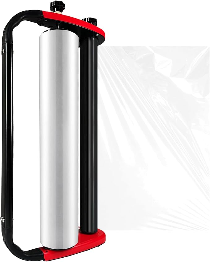 Ergonomic Stretch Film Dispenser - Reduces Operator Fatigue, Shrink wrap Handle for Warehousing, Logistics, Pallets, Commercial, and Home Use (15-in Dispenser for 15-in Stretch Film)