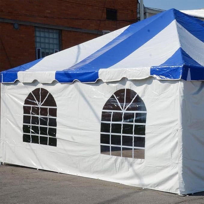 TentandTable Standard Cathedral Tent Sidewall, 8-Foot by 20-Foot, Waterproof Sidewalls for Commercial Party & Canopy Tents, UV Resistant & Removable, 14oz Translucent Vinyl, Tent Not Included