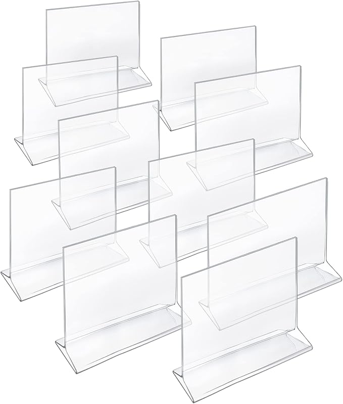 Azar Displays 142717 8.5-Inch Width by 8.5-Inch Height Top-Load Acrylic Sign Holder, 10-Pack