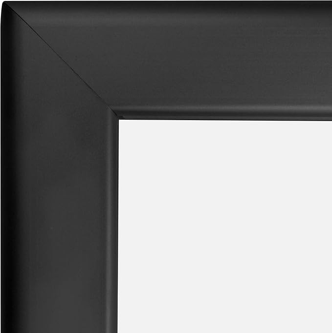 SnapeZo Certificate Frame 8.5x11, Black, 1.25 Inch Aluminum Profile, Front-Loading Snap Frame, Wall Mounting, Professional Series