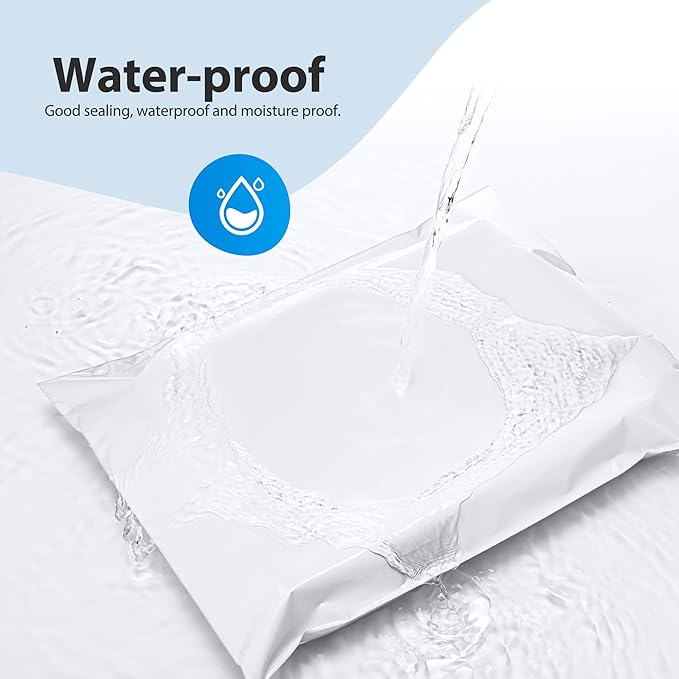 Fuxury 1000 Pack 10x13" Poly Mailers Bulk,Heavy Duty Shipping Bags for Clothes,Strong Adhesive Self Seal Poly Mailing Envelopes for Postage Return Books Business(White)