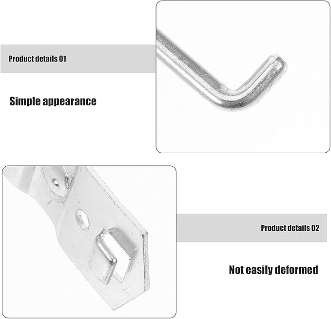 Zerodeko 10pcs Heavy Duty Metal Pegboard Hooks Set for Garage Wall Storage Small Pegboard Organizer Accessories for Hanging Tools Crafts Kitchen Utensils and Retail Displays