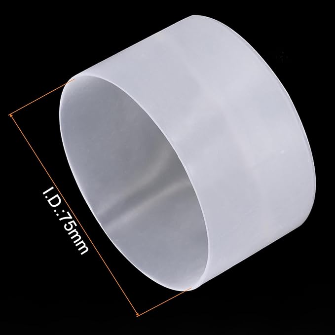 uxcell 4pcs Rubber End Caps 75mm ID Vinyl Round Tube Bolt Cap Cover Screw Thread Protectors Clear, 50mm Height