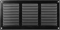 Repa Market 12x6 Inch Air Vent Cover/Black Galvanized Steel Louvered Grill Cover with Mesh Screen/Wall or Ceiling Vent/Durable Flush Mount HVAC Register for Indoor and Outdoor Ventilation