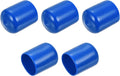uxcell 5pcs Rubber End Caps 21mm ID Vinyl Round Tube Bolt Cap Cover Screw Thread Protectors Blue