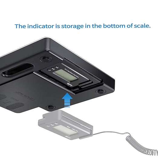 Heavy Duty Shipping Scale,440 LBS high Precision Hidden Wall Mounted Display, Portable Multi-Function Weighing Scale for Warehouse/Office/delivery Company, Includes Adapter and Product Manual
