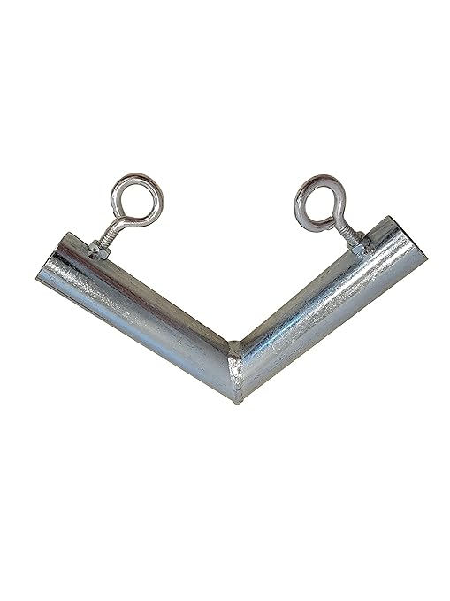 3/4" Canopy Frame Connector Fittings with Eyebolts (Receives 3/4" Diameter Pipe) (2-Way Right Angle)