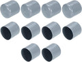uxcell 10pcs Rubber End Caps 42mm(1.7") ID Vinyl Round End Cap Cover Screw Thread Protectors Grey