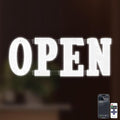 48"x17" Extra Jumbo LED Open Sign BT and Remote Control Open Sign Super Bright Dimmable Business Signs for Storefront Window Bar Salon Cafes Retail Shops White