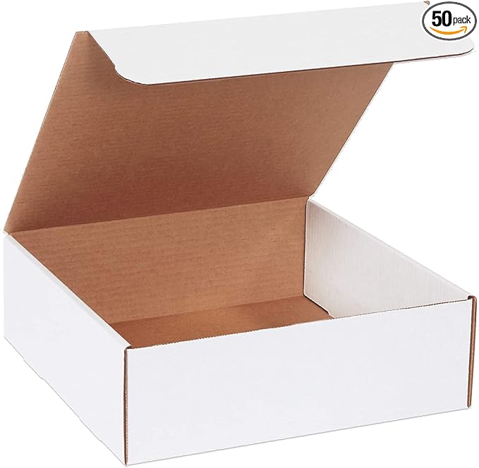 BOX USA Shipping Boxes Small 12"L x 12"W x 4"H, 50-Pack | Corrugated Cardboard Box Mailer for Packing, Moving and Storage 12124