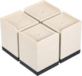 uxcell Furniture Risers 4.3 Inch, 4Pcs Square Bed Risers Adjustable Couch Lifter Block for Extender for Bed Desk Sofa Table Lift Support Up to 1300Lbs, Beige