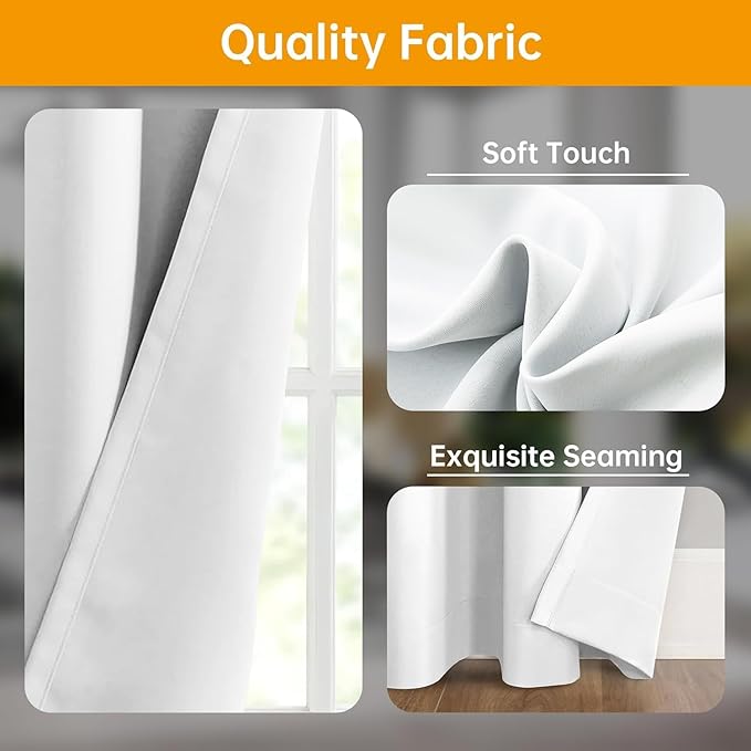 Room Divider Curtains Flexible Ceiling Tracks set Curtain track Ceiling Mount Blackout Curtain for Living Room Bedroom Ceiling Curtain Rod Privacy Divider Panel W100xH108 GreyishWhite Drape&Black rail