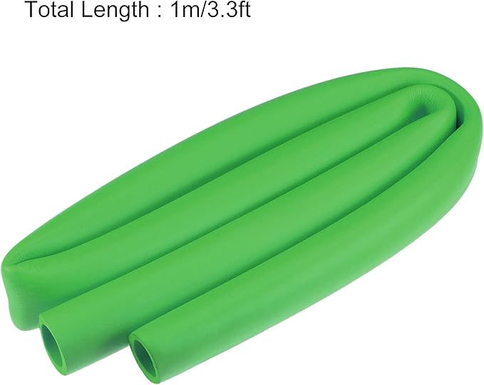 uxcell Foam Tubing for Handle Grip Support, 32mm ID 44mm OD 1m Length Green