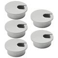 5 Pcs Desk Grommet 1-3/8" / 35 mm, Desk Cord Hole Cover, Cable Grommet ABS Plastic, Desk Hole Grommet for Home & Office Pc, Detachable Cable Cord Organizer-Light Grey