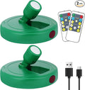 Cordless Spotlight Battery Operated, Rechargeable Plant Spot Lights, Dimmable Accent Lighting with Remote, LED Uplight for Picture Tree Painting Gallery Portrait Dartboard Art Photo, Green