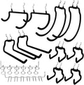 G.CORE 12 Pack Peg Board Tool Utility Hooks, Heavy Duty Pegboard Set Hooks Hangers, Pegboard Accessories for Garage Kitchen Bathroom Home Improvement Retail Display Shelf Board Craft Room Organization