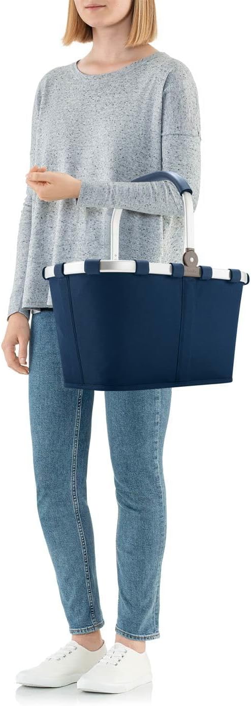 reisenthel carrybag dark blue - Sturdy shopping basket with plenty of storage space and practical inner pocket - Elegant and water-repellent design